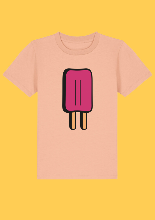 T-shirt kind ijsje (roze)
