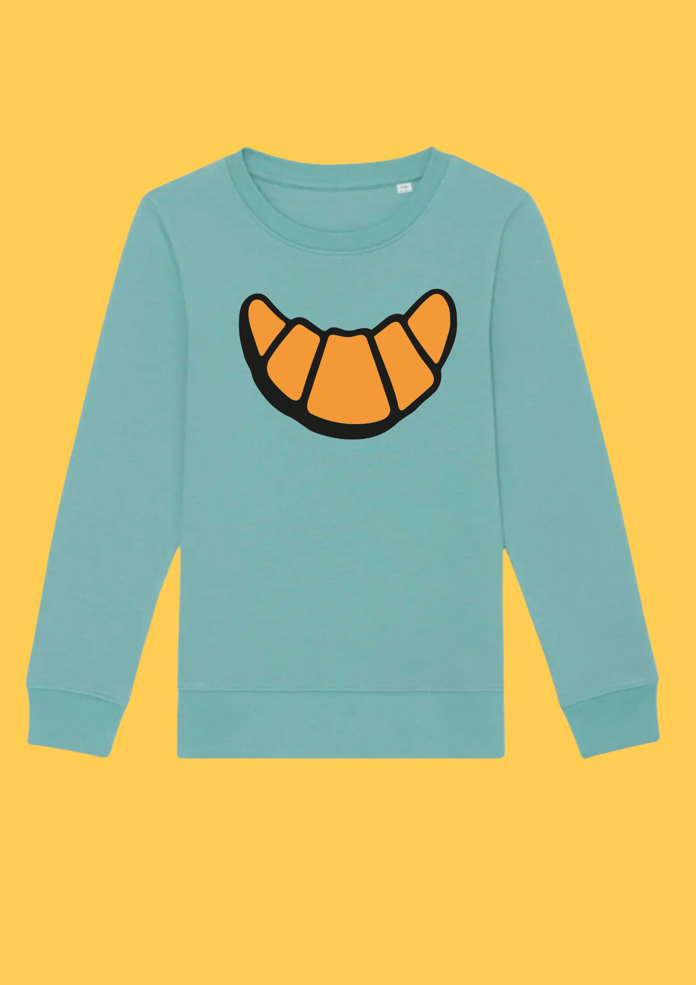 Trui kind croissant (aqua)