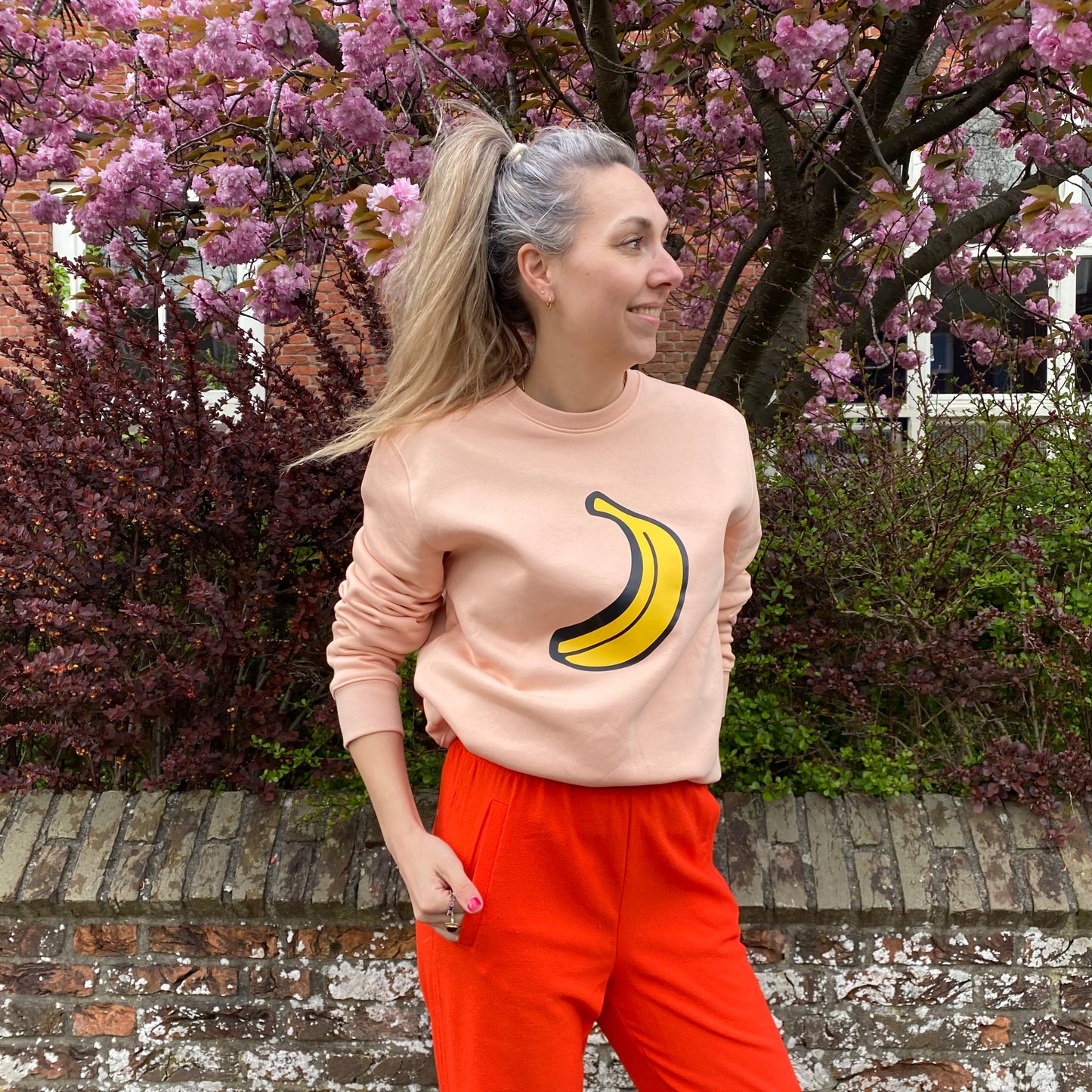 Trui banaan peach