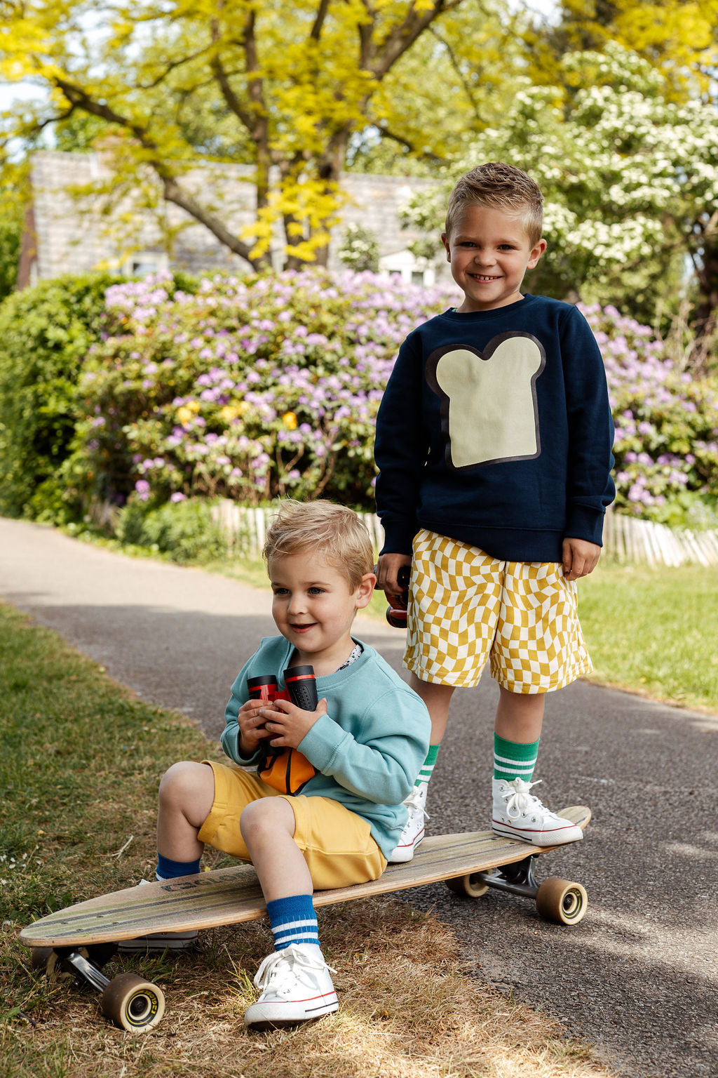 Trui kind boterham (blauw)