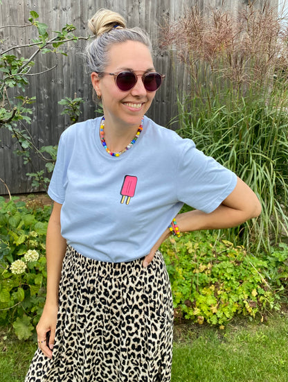 T-shirt ijsje licht blauw