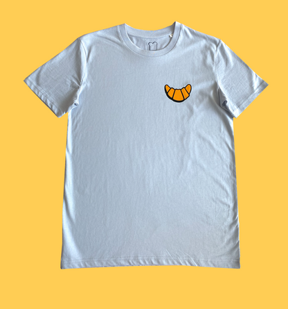 T-shirt croissant licht blauw