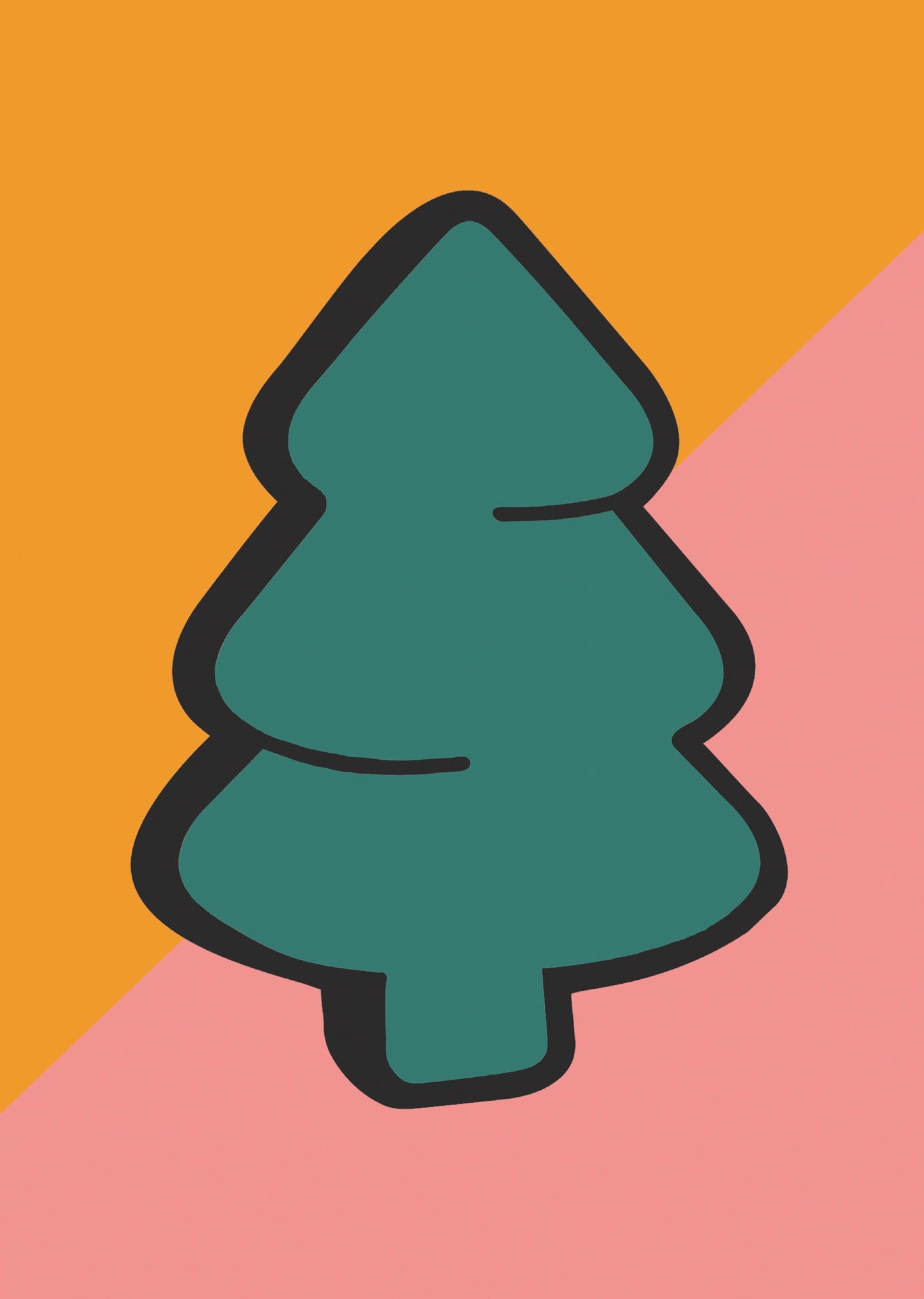 Poster kerstboom groen
