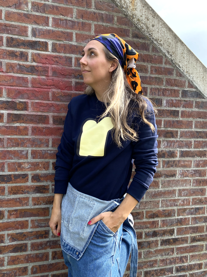 Trui boterham blauw