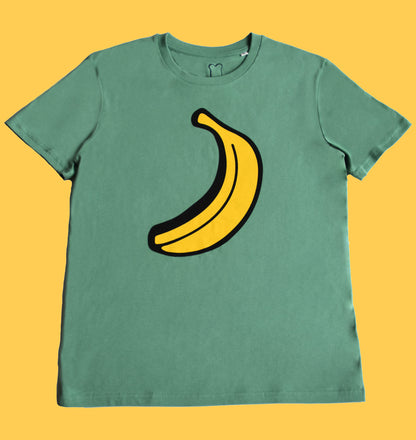 T-shirt banaan zacht groen