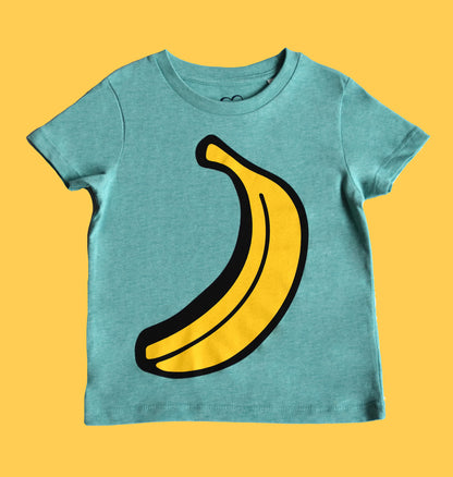 T-shirt kind banaan zeegroen