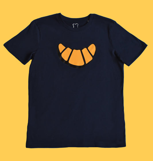 T-shirt croissant blauw