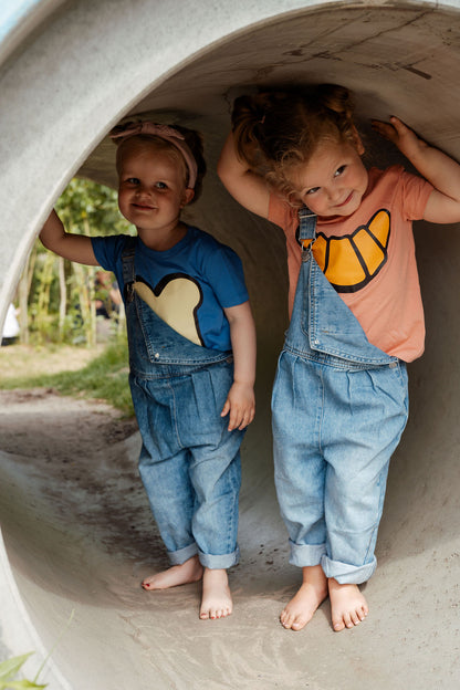 T-shirt kind boterham blauw