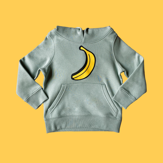 Hoodie banaan mint kind