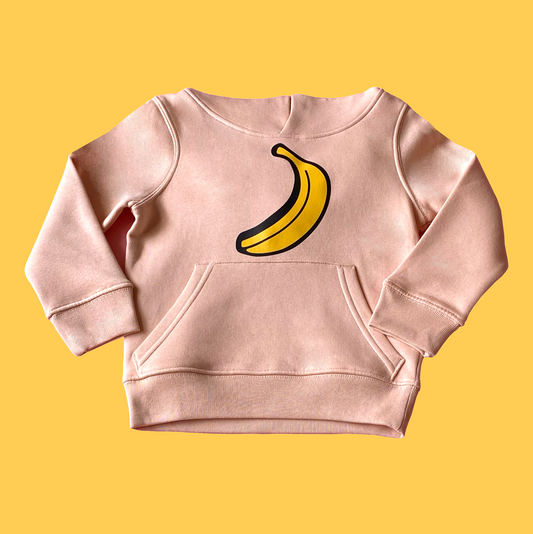 Hoodie banaan peach kind