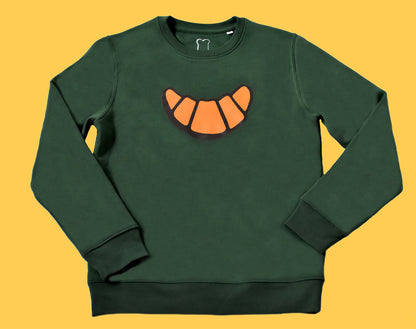 Trui croissant groen